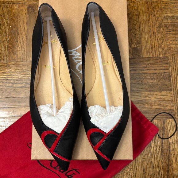 Christian Louboutin Shoes - Christian Louboutin Nappa leather CL flats-black Size EU38